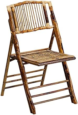Flash Furniture 4 Pack American Champion Bamboo Folding Chair