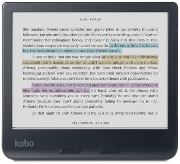 Kobo Libra Colour Black eReader & Sand Beige Notebook SleepCover Bundle | 7 Glare-Free Colour E Ink Kaleido 3 Display | Dark Mode Option | Waterproof | Built-in-2-Way Stand Cover