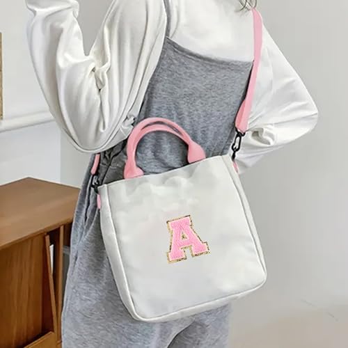 Crossbody Bag for Girls Initial Canvas Travel Messenger Bag Letter Birthday Present Teen Girls Holiday Present2