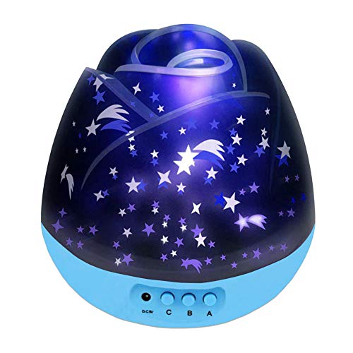 Star Projector,EMIUP Night Light Projector Projector Lamp 360 Degree Mood Light Projector,Star Projector Night Light Use for Sleeping Aid Christmas Gifts Decorative Light Nursery Gift Kids Toys[Blue]
