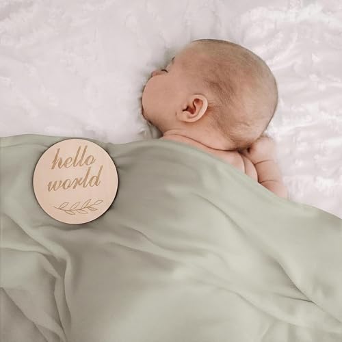 Image of BQUBO 3 Sets Cotton Baby Swaddle Blankets Swaddling Wrap with Hats Mittens Newborn Soft Silky Nursery Receiving Blanket Cute Bear Ears Hat Elastic Gloves Set for Unisex Baby 0-3 Months