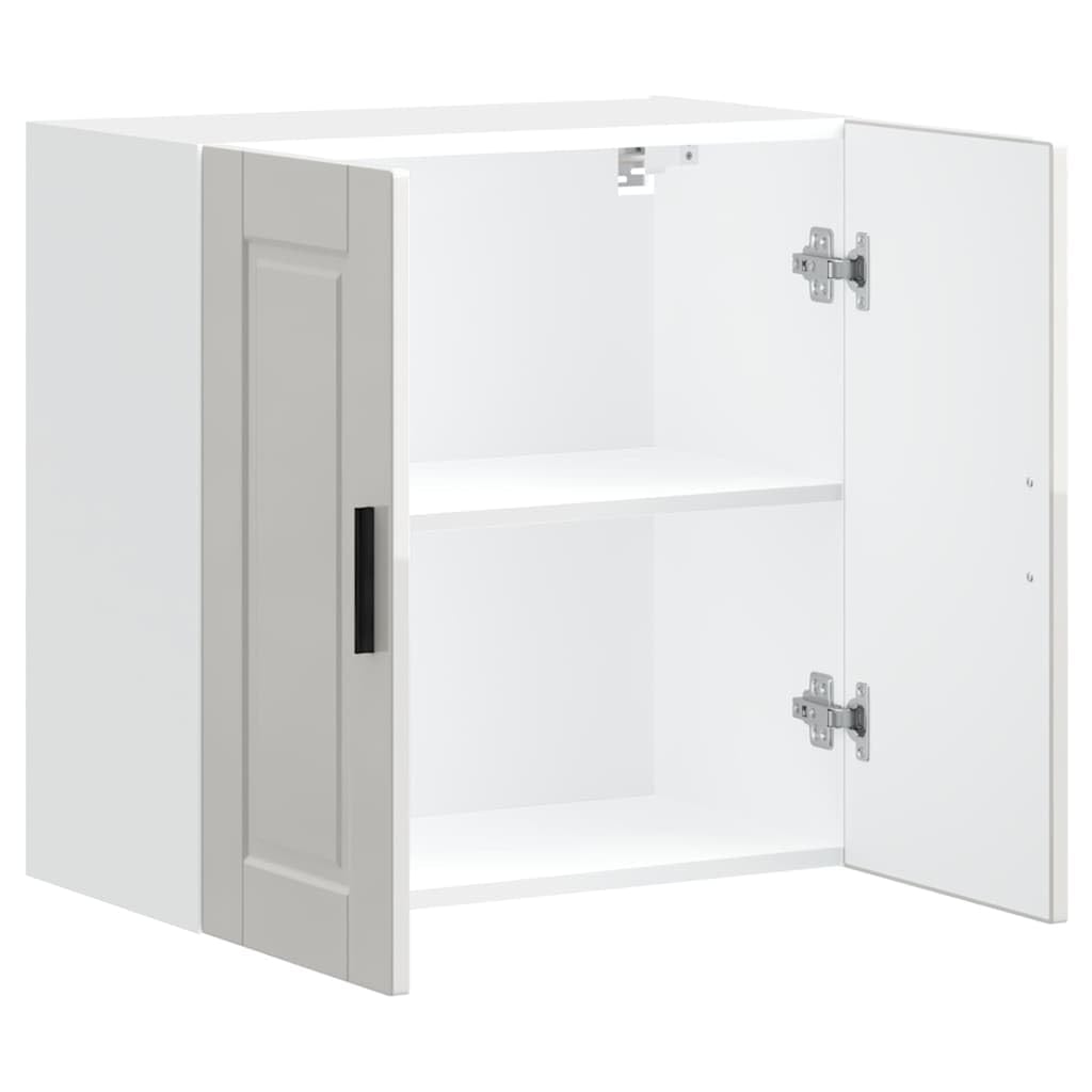vidaXL Küchen-Hängeschrank Porto Hochglanz-Weiß Holzwerkstoff, Wandschrank Küche, Wandschrank, Oberschrank, Küchenschrank, Hängeschrank