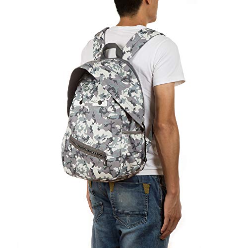 Image of ZIPIT Grillz Backpack for Kids with Extra Side Pocket, Camo Grey