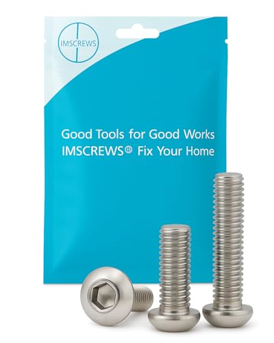 IMScrews 1/4"-20 x 2 Button Head Socket Cap Screws, 304 Stainless Steel, Hex Allen Drive, 25-Pack