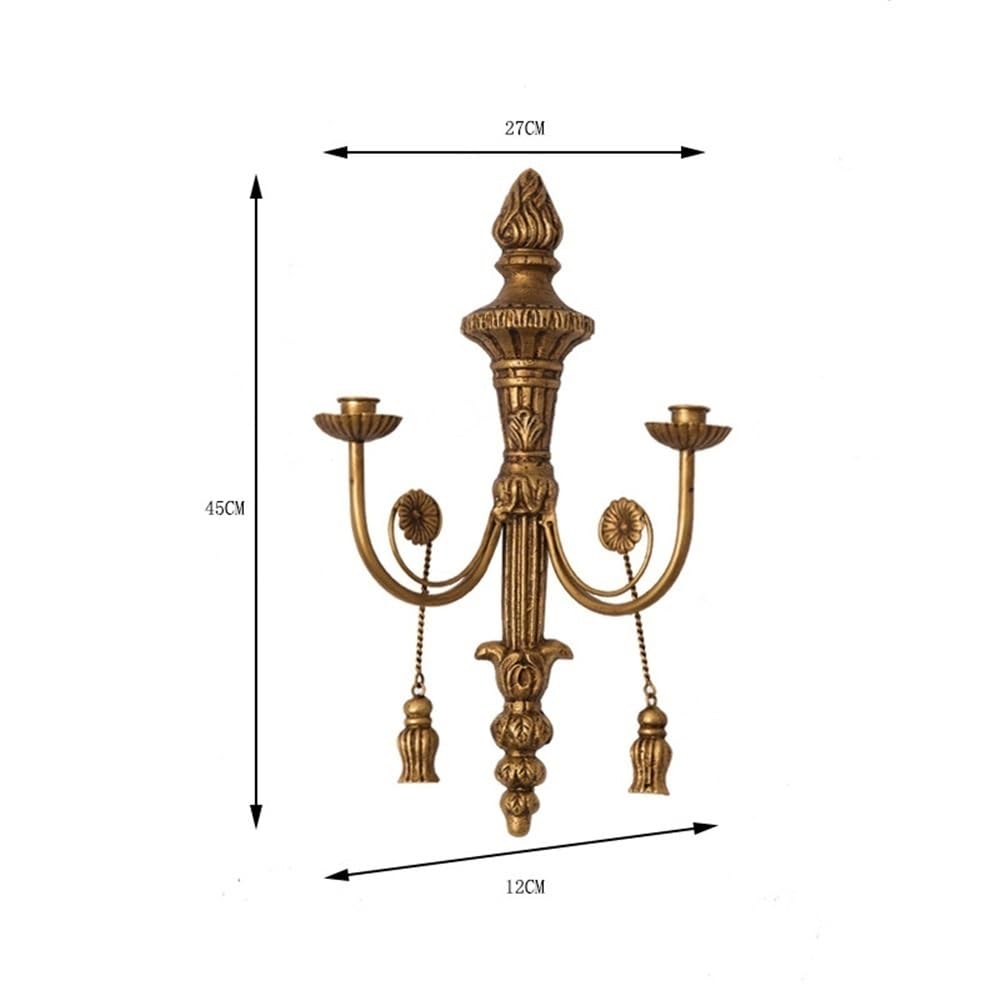 Candelabros de Mesa Candelabro de Hierro Antiguo Lujo con decoración Pared Retro for el hogar y la Sala Estar Estilo rústico