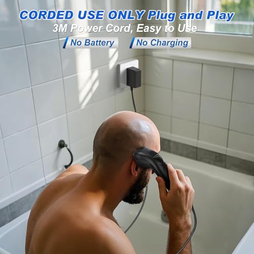 Image of BlueFire Head Shaver for Bald Men, Corded 3D Electric Rotary Shavers with Pop-up Trimmer,Bald Head Close Shaver for Men, Rotary Shaver Electric Dry Shave