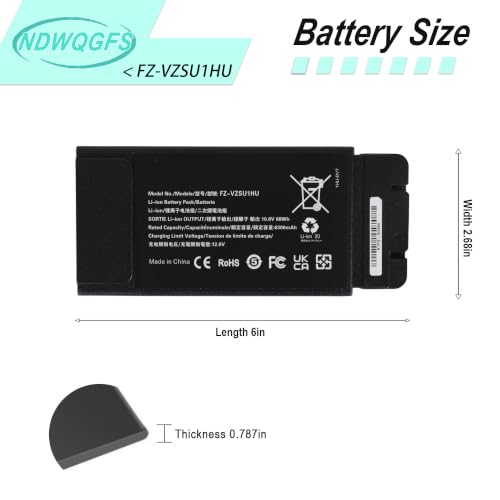 Image of FZ-VZSU1HU Battery Replacement for Panasonic Toughbook 55 FZ-55 Mk1 Mk2 10.8V 68Wh 6300mAh Li-Polymer panasonic fz-55 Battery