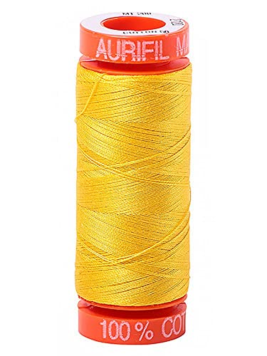Hilo de algodón Mercerizado Aurifil 200 m 50wt Blanco miniatura 1