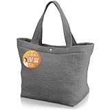 [アンコール] マザーズバッグ トート ヌビバッグ 大容量【超軽量 ファスナー付】 陣痛 バッグ イブルバッグ レディース トートバッグ 出産祝い ギフト プレゼント (チャコール)