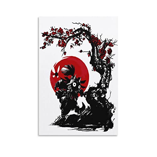 The Legend of Zelda Skull Kid Majoras Game Poster minimaliste sur toile Décoration murale moderne pour chambre à coucher 30 x 45 cm