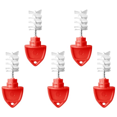 Zeiwohndc 5 fundas para tapones de grifo de cerveza y cepillos de limpieza para grifos de corrientes de aire, tapas de grifo y cepillo de tapón para barriles, tapas de grifo