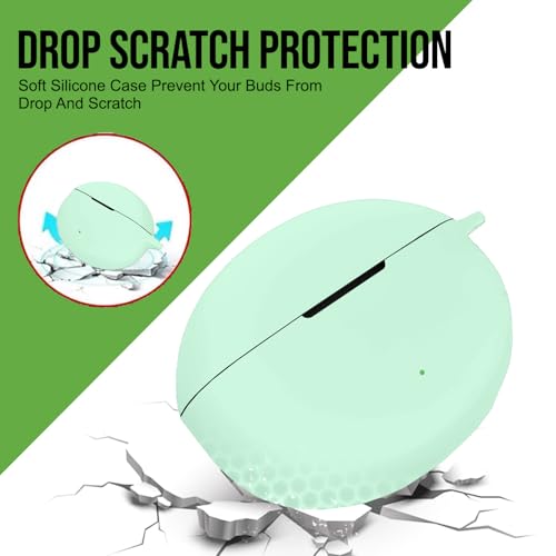 Image of Silicone Case Cover Compatible for OnePlus Nord Buds 3 | 3 Pro (Light Green)