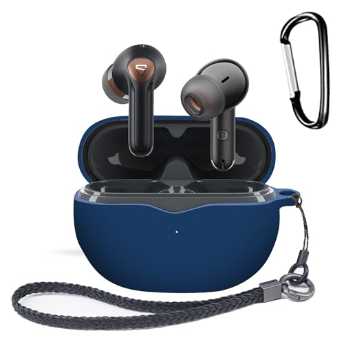 SOUNDPEATS Air4 Pro 用 ケース YAJOJO ワイヤレス イヤーホン 充電ケースカバー カラビナ・キーチェーン付き シリコン保護ケース 落下防止 耐衝撃 防塵 キズ防止 指紋防止 SoundPEATS(サウンドピーツ) Air4 Pro