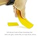 ECOmorning 2-Piece DIY Mini Squeegee Set - Soft Silicone Window Tint Squeegee for Glass, Mirror, Shower - Yellow (4.7in x 1.9in, 2.4in x 1.9in)