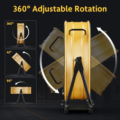 Simple Deluxe 24 Inch Heavy Duty Metal Industrial Drum Fan, 3 Speed Floor Fan for Warehouse, Workshop, Factory and Basement