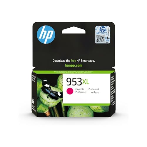 HP 953XL F6U17AE, Magenta, Cartucho de Tinta de Alta Capacidad Original, compatible con impresoras de inyección de tinta HP OfficeJet Pro 7720, 7730, 7740, OfficeJet Pro Series 8000