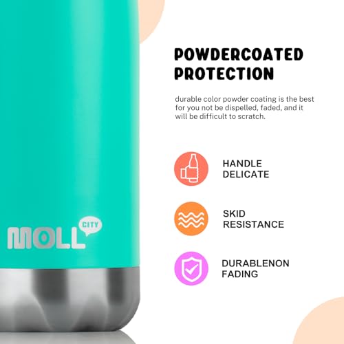 Image of 9 oz Stainless Steel Insulated Kids Water Bottle for School,Teal