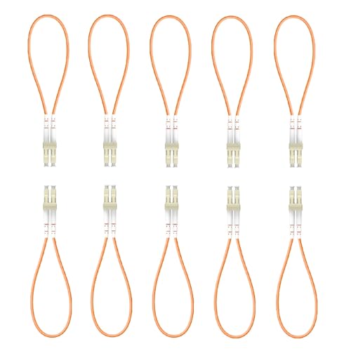 Image of 10pack LC Multimode OM2 Fiber Loopback Adapter with Pull Tab, for Fiber Optic Testing and Equipment Diagnostics 2pcs /Bag