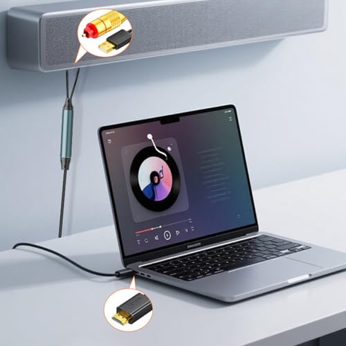 Câble de conversion HDTV RCA vers fibre multimédia 1.5m - 4