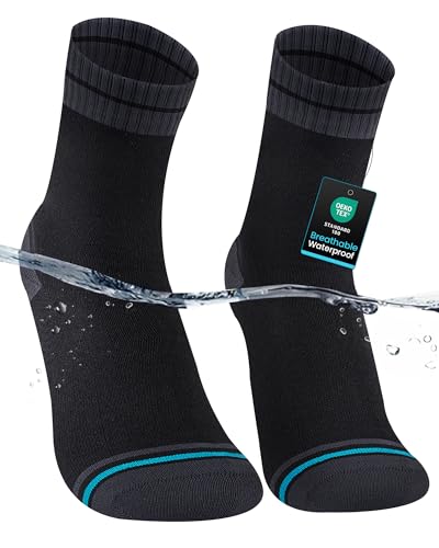 inaWarm Waterproof Socks for Men, Breathable Hiking & Walking Outdoor Crew Socks, Ideal for Cold Wet Weather, Trekking, Camping, Fishing