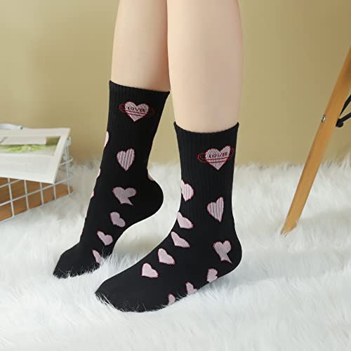 Gothapy Taylor Lover Fearless Reputation 1989 Womens Socks Soft Cotton Socks Taylor Album Inspired Long Socks For Girls And Fans Gift(4-Pairs Gifts Box) (Black) #TOP1