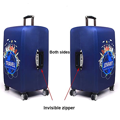 Image of MosaiRudo Thicker Luggage Cover Elastic Suitcase Cover Protector Fits 18-32 Inch Suitcase Travel Accessories, Travel, S, Zipper Closurezipper Closurezipper Closurezipper Closurezipper Closure