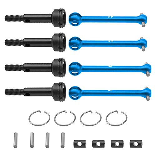 4Pcs Vgoohobby CVD Drive Shaft Front & Rear Driveshaft 54515 54516 42mm 39mm Compatible with Tamiya XV-01 TC-01 XV01 TC01 1/10 RC Car (Blue)
