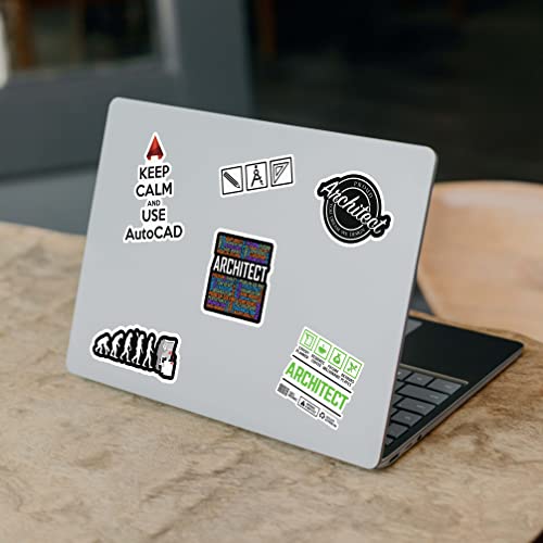 Image of CodersParadise Pack of 50 Architect Edition Vinyl Stickers For Laptop, Journal - Waterproof - For Architects-Self-Adhesive