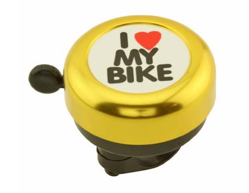 I Love My Bicycle Bell Gold.