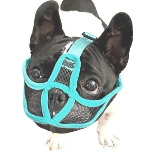 Focinheira Ventilada para Cães Braquicefálicos, Ajustável com Malha de Nylon, Ideal para Bulldog, Pu