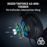 Razer Kraken V4 X Sensa HD Haptics - Kabelgebundenes HD-Haptics-Gaming-Headset - Triforce 40 mm Treiber - HyperClear-Mikrofon mit Nierencharakteristik - 7.1-Surround-Sound – Ansicht 3