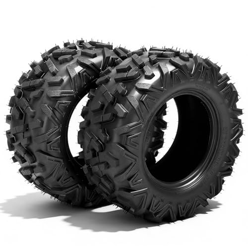 MOTOOS ATV/UTV Tires 24x11-10 All-Terrain Mud Tires 24x11x10 6-Ply Non-Directional Big Horn Tread Tubeless Set of 2