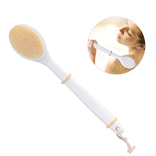 PRETTY SEE spazzola da bagno massaggiatrice in plastica per doccia o vasca, con manico lungo e setole