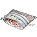 kilofly 2 pc Chinese Silk Brocade 3 Zipper Pocket Tassel Jewelry Bag Gift Pouch