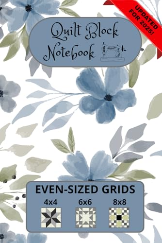 Quilt Block Notebook: Quick and Easy Quilt Block Design Tool for Quilters | EVEN-Sized Grids