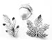 15 pieces Antique Silver FALL LEAVES and ACORN Push Pins, T322AS