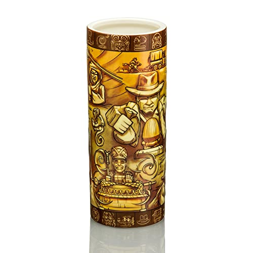 Geeki Tikis Indiana Jones and the Raiders Of The Lost Ark Ceramic Scenic Mug | Party Cocktail Tumbler For Liquor and Beverages | Holds 24 Ounces