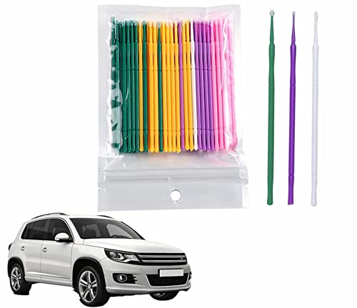 Pinceau pour Retouche Voiture,Tampons de Peinture pour Voiture,100 Pcs Pinceaux de Retouche pour Peinture de Voiture,Micro Applicateurs Pinceaux,Réparation Peinture Carrosserie pour Rayures Éraflures
