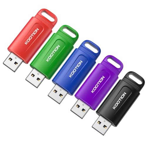Image of KOOTION 5-Pack Pen Drives 64GB, USB Flash Drive 2.0 Memory Stick 64GB USB Drive for Storage and Backup(5 Colors)