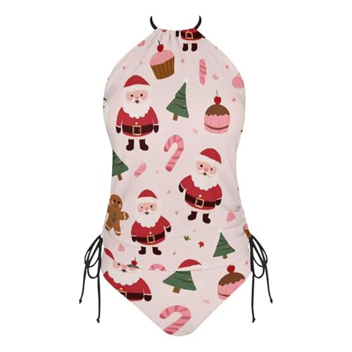 Women's Bikini Tankini Set High Neck Tummy Control Tankini Top with Triangle Ruched Bathing Suit4