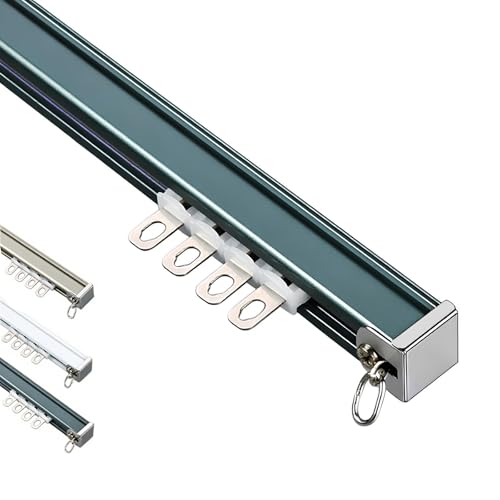 Riel de cortina de aluminio azul silencioso para solucionar la falta de intimidad 2
