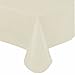 Premium Solid Color Vinyl Flannel Backed Tablecloth 52 x 70 Inch Oblong - Ivory