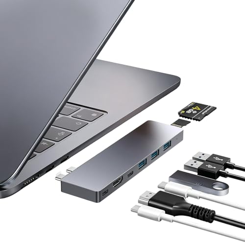 ZanBix USB C Hub,8 in 2 USB Adapter for MacBook