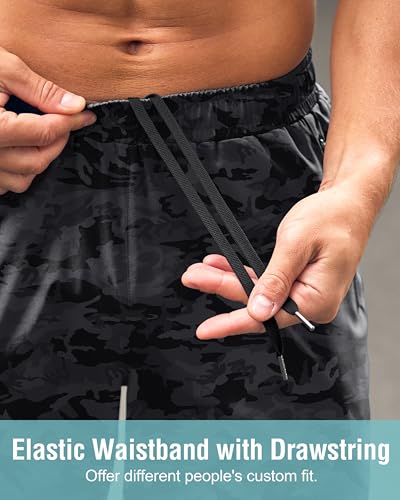 Image of G Gradual Men's Athletic Running Shorts with Zipper Pockets Quick Dry 7 inch / 5 inch / 9 inch Workout Gym Shorts for Basketball Hiking