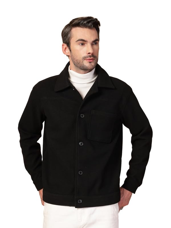 Image of CHKOKKO Men's Regular Winter Shacket Stylish Flannel Plaid Jacket Shirt