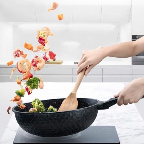 Wok antiadherente con tapa vidrio templado 32 cm miniatura 2