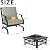 Grand patio Outdoor 5 Pieces Furniture Set, Rocking Chairs, 4 Motion Patio Chairs, and 32” Wood Burning Fire Pit Table, Gray