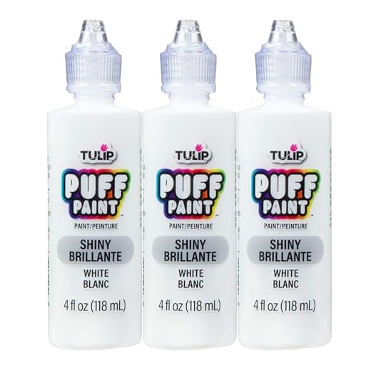Tulip Dimensional Fabric Paint 4 oz Slick White 3 Pack, 4 Fl Oz (Pack of 3), 3 Count