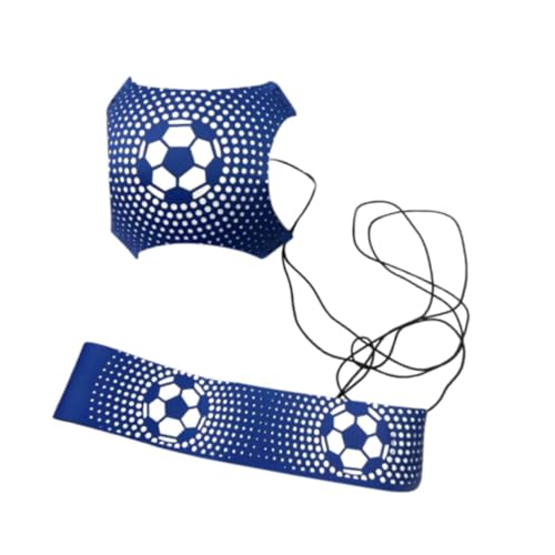 rockible Solo Soccer Trainer Football Training Aid Hands Free Exercise Volleyball Training Equipment Solo Practice Improve Control, Blue