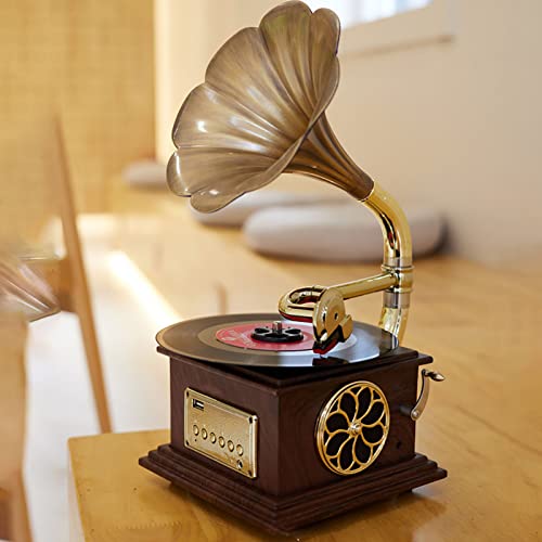 Phonographe à grande corne Original Antique avec carte Sd brûlante Usb rétro salon décoration tourne-disque vinyle - Les Beatles, Paul McCartney, John Lennon, RIngo Starr, George Harrison Phonographe à grande corne Original Antique avec carte Sd brûlante Usb rétro salon décoration tourne-disque vinyle – Image 8